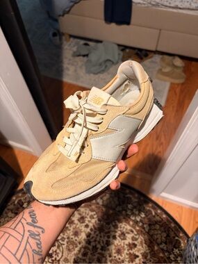 New balance Beige and Cream Athletic Sneakers
